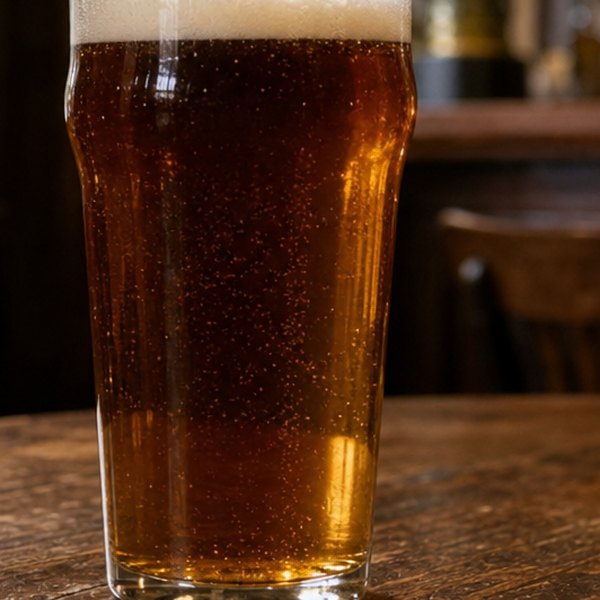 Beer pint glass business system concept — detail