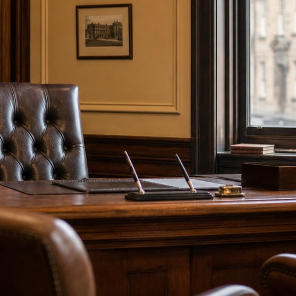 Businessman making affirmative decision at lunch — detail