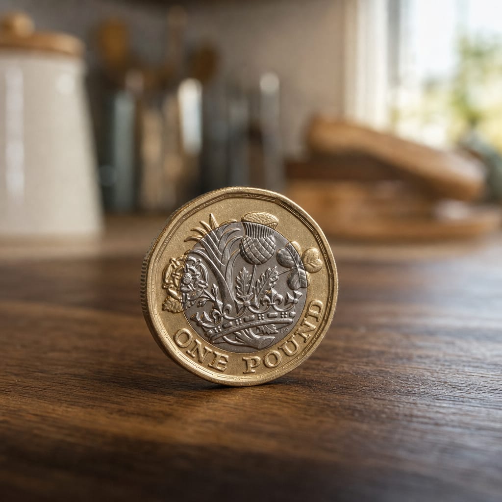 Pound note showing inflation effects