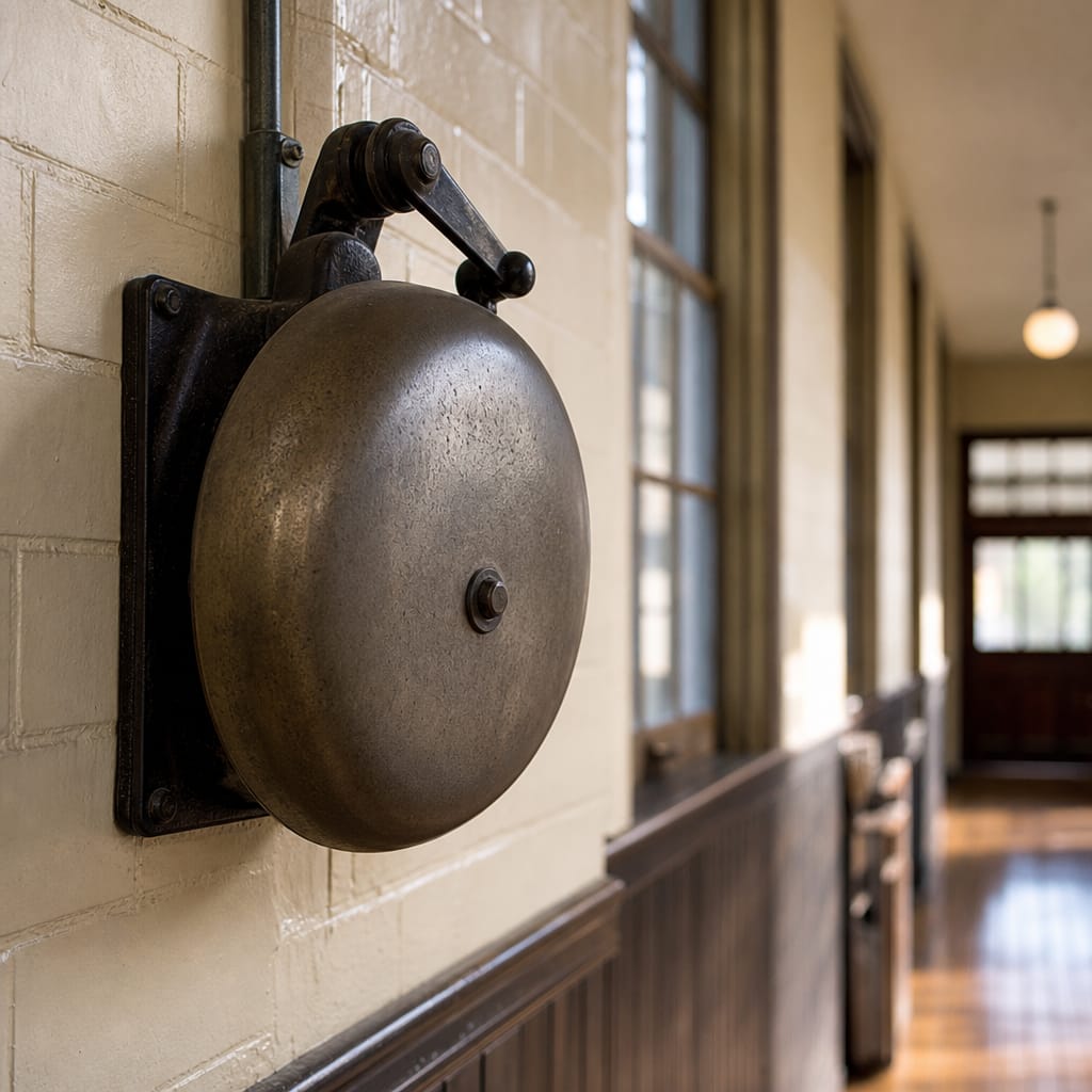 School bell resembling industrial factory whistle
